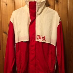 Vintage Budweiser - Red and White Embroidered Jacket